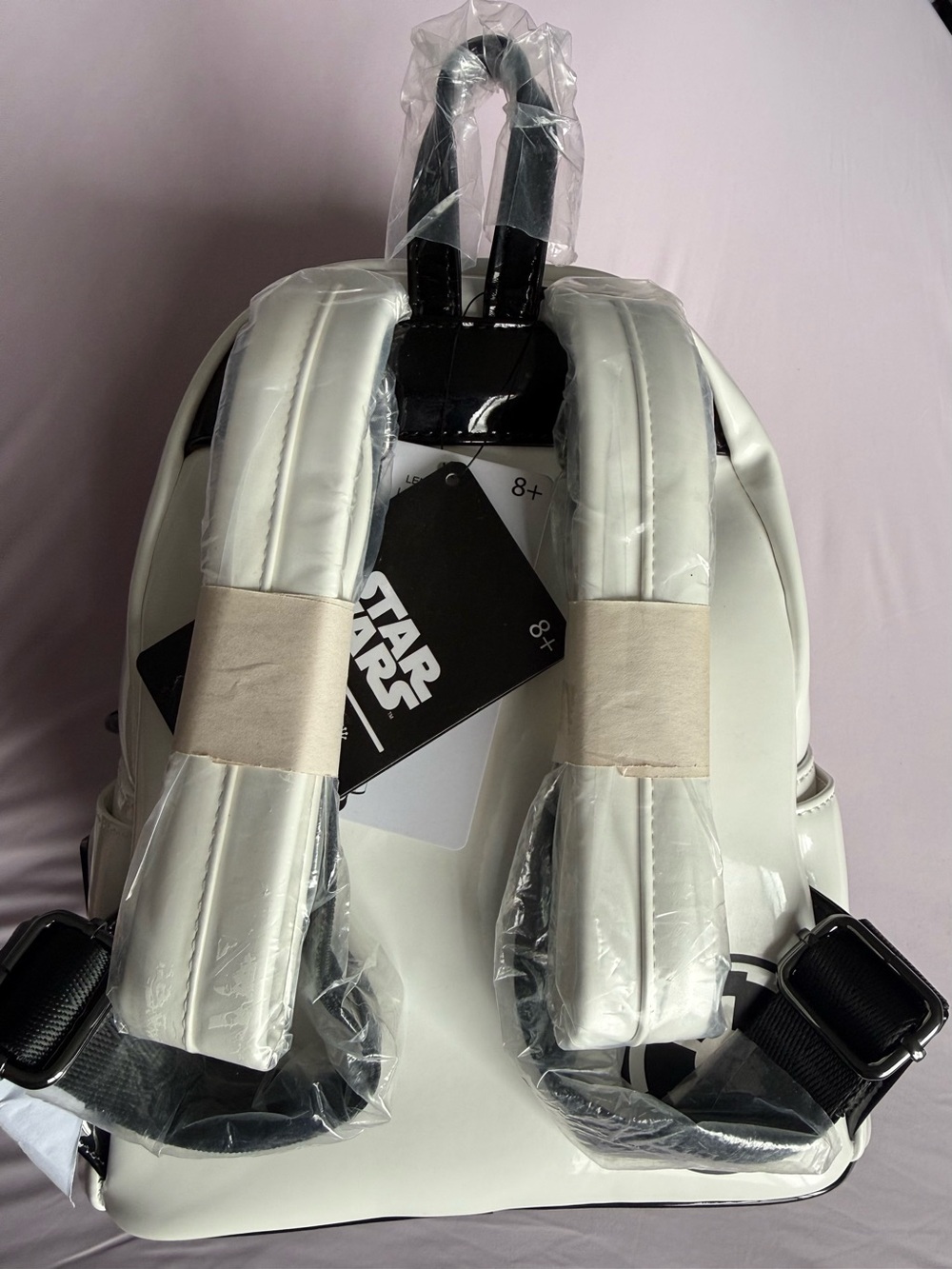 Loungefly White and Black Stormtrooper Helmet Mini Backpack - Picture 3 of 3